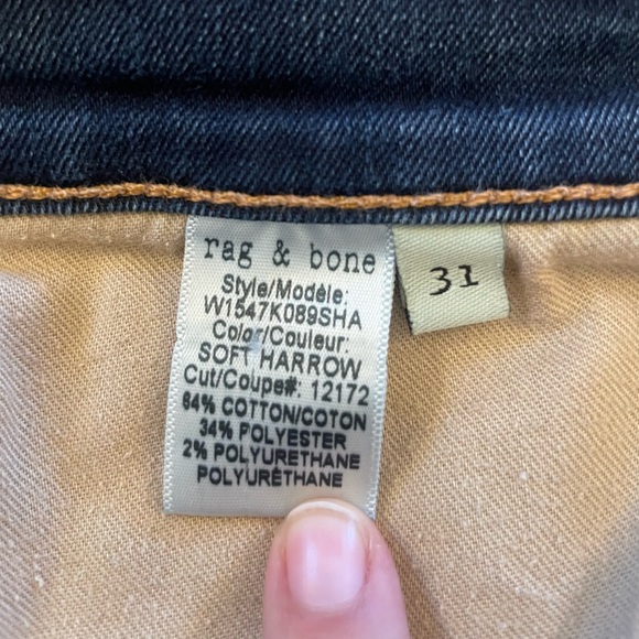 Rag and Bone Stiletto Boot Cut Dark Wash Jeans, Women’s Size 31 - Picture 5 of 9